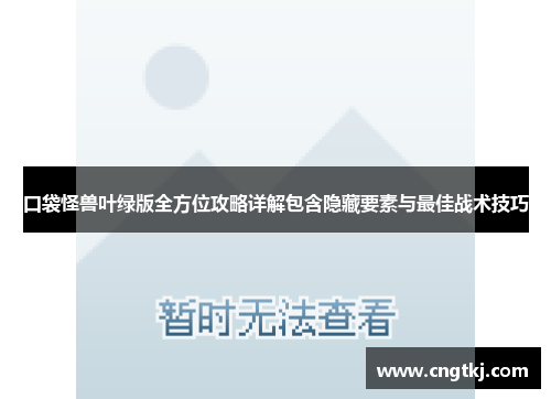 口袋怪兽叶绿版全方位攻略详解包含隐藏要素与最佳战术技巧